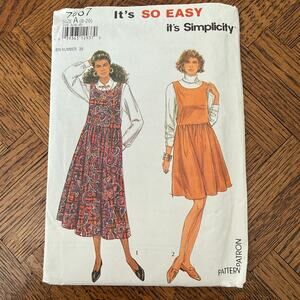 VINTAGE 90S SIMPLICITY 7987 8-20 WOMENS DRESS PATTERN UNCUT